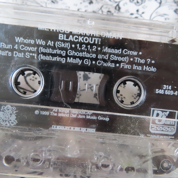Method Man Tical 2000 Rap Hip Hop Cassette Tape 1994 & 1998 - Def Jam blackout - Picture 5 of 5